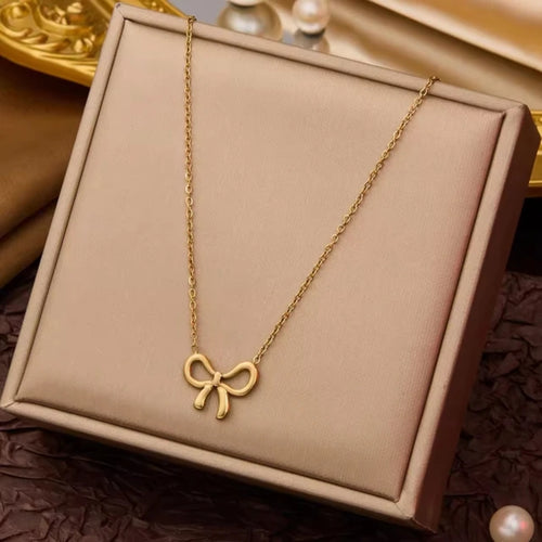 Lover's Knot Bow Necklace