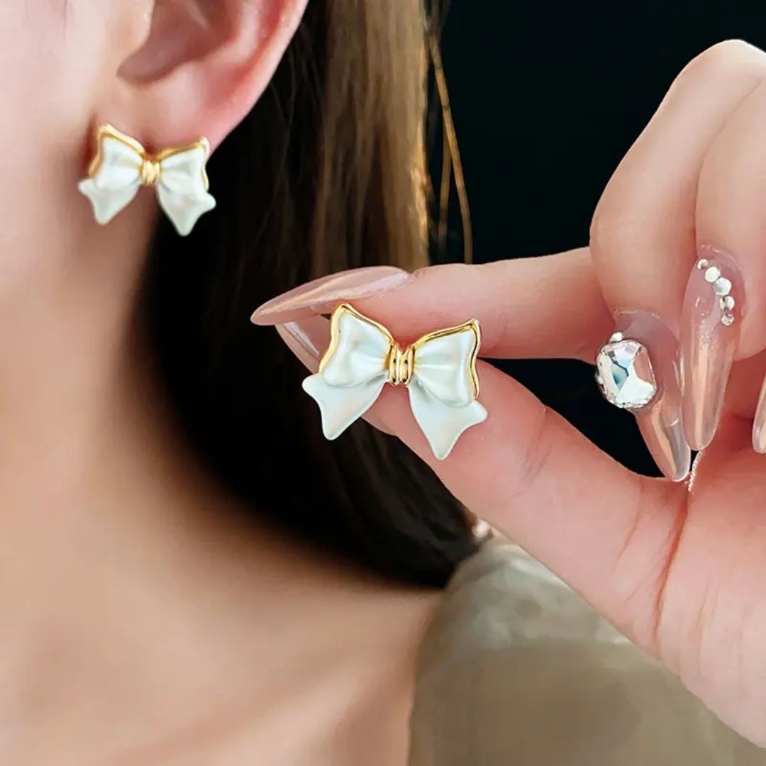 Groovy Bow Glaze Earrings