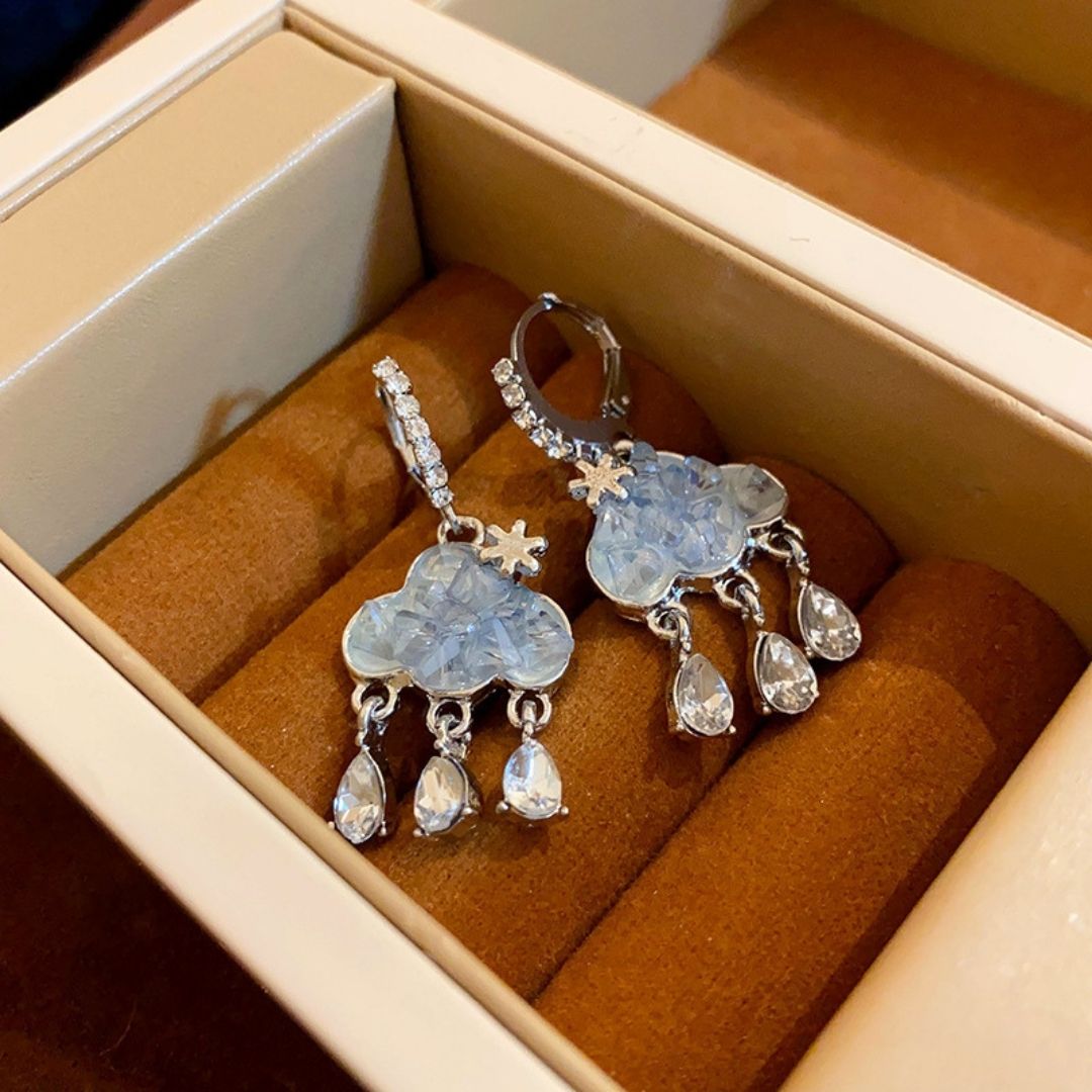 Crystal Rain Clouds Earrings