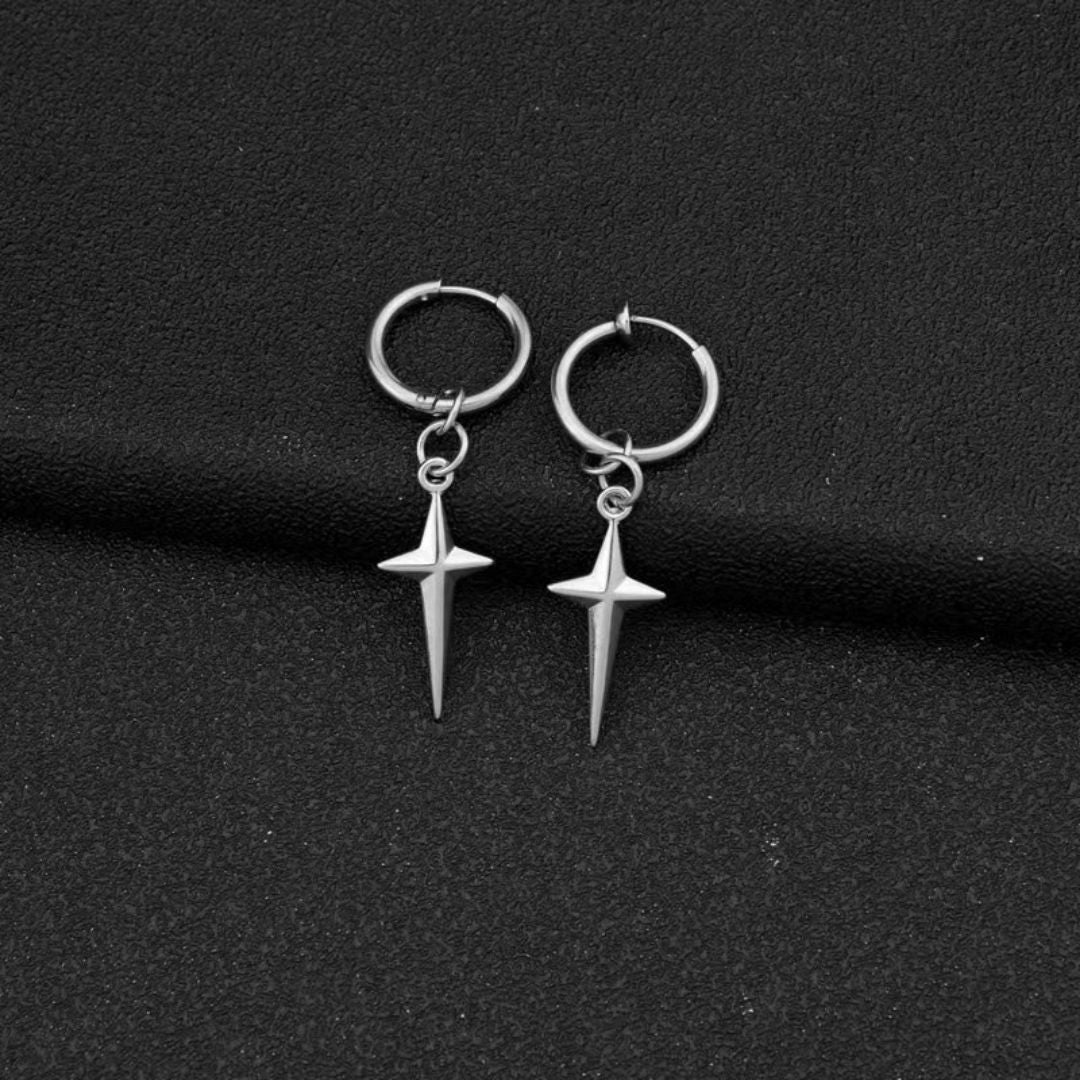 Silver Cross Earrings