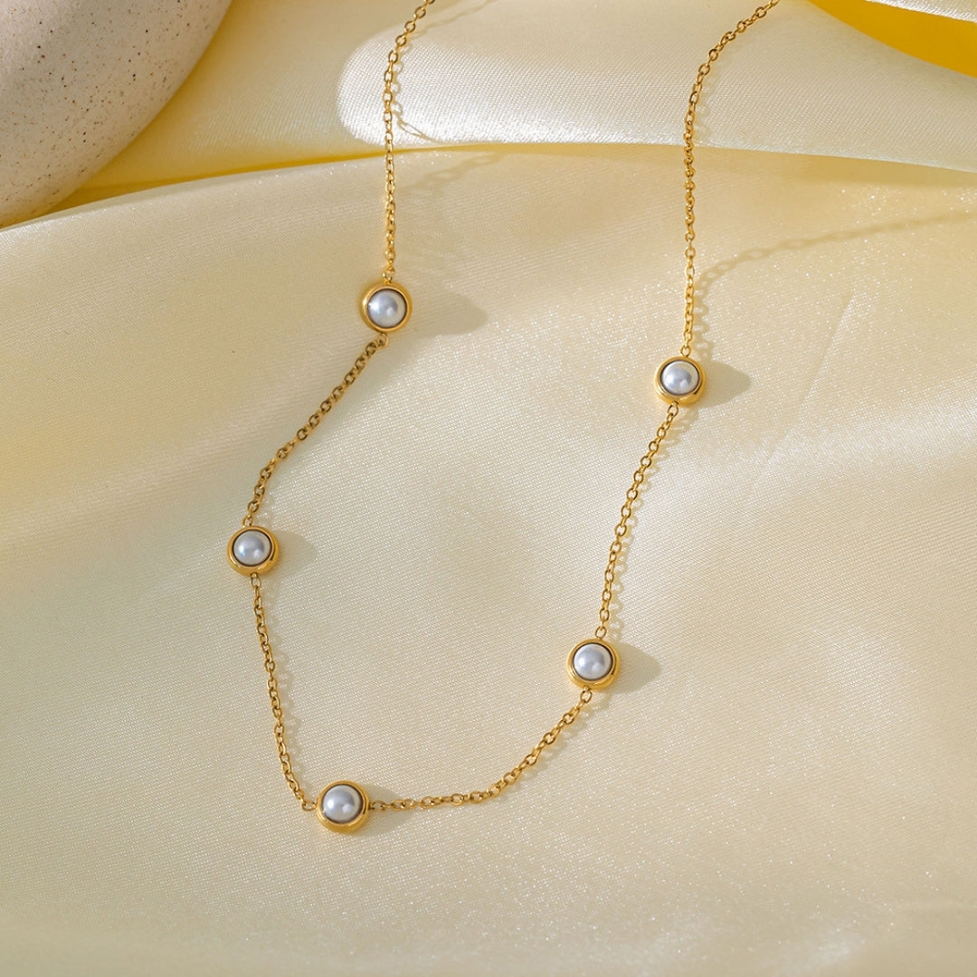 Modern Pearl Accent Necklace