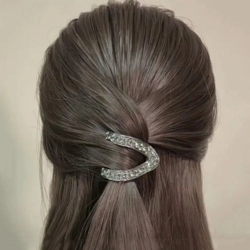 Crystal Crescent Hair Claw