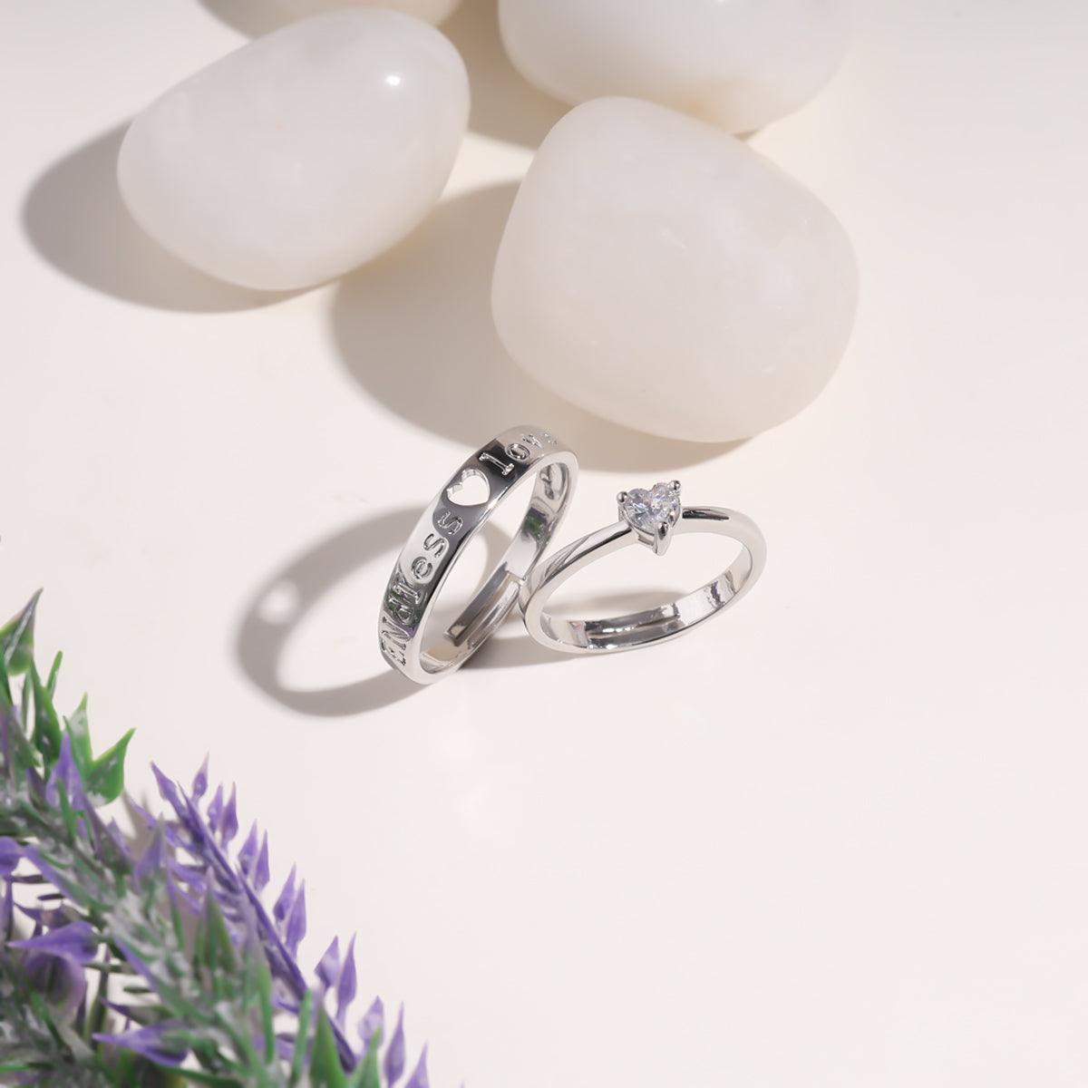 Moonlit Merge Couple Ring