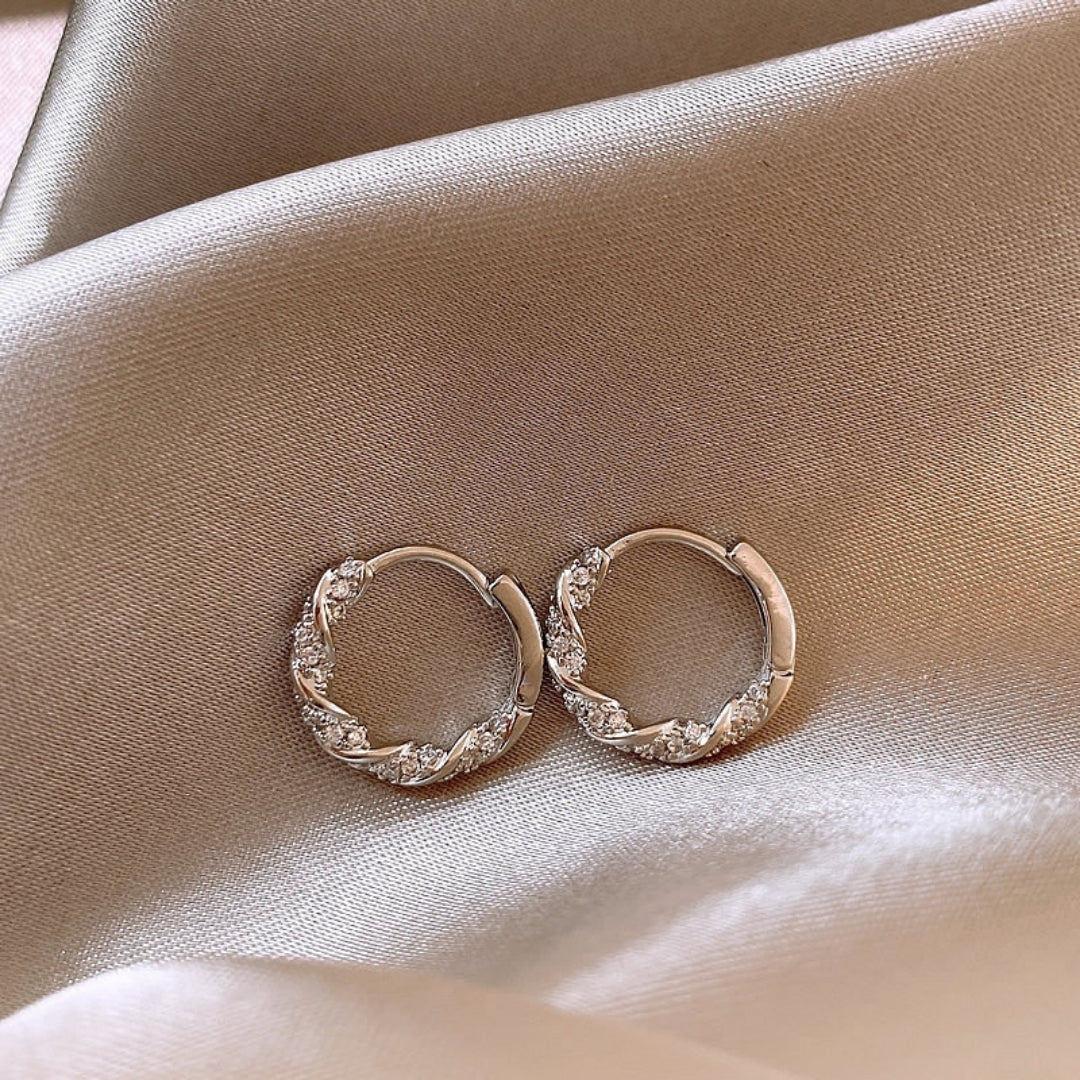 Sparkle Twist Hoops Earring