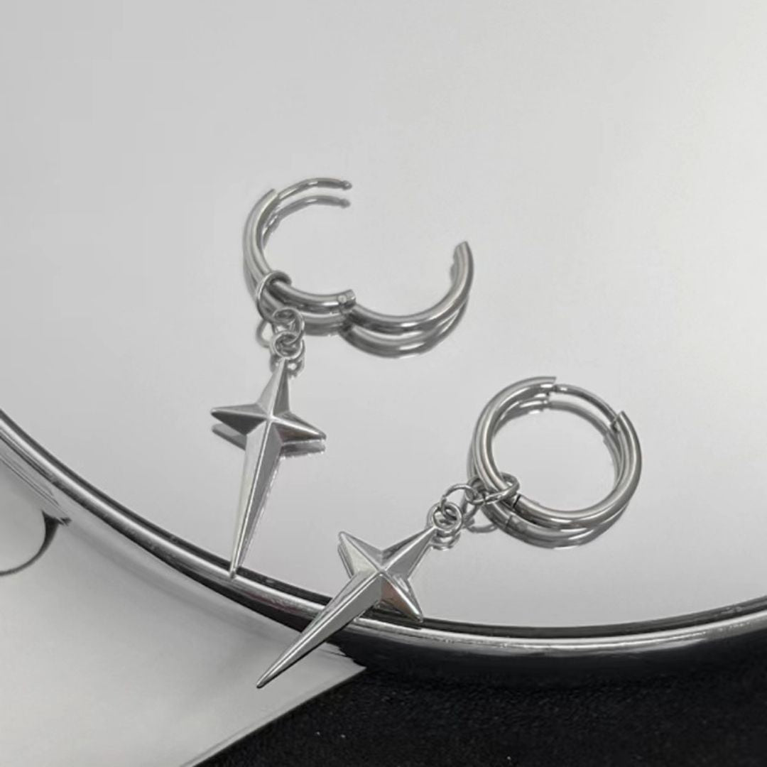 Silver Cross Earrings