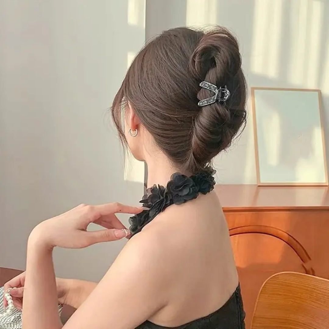 Crystal Crescent Hair Claw