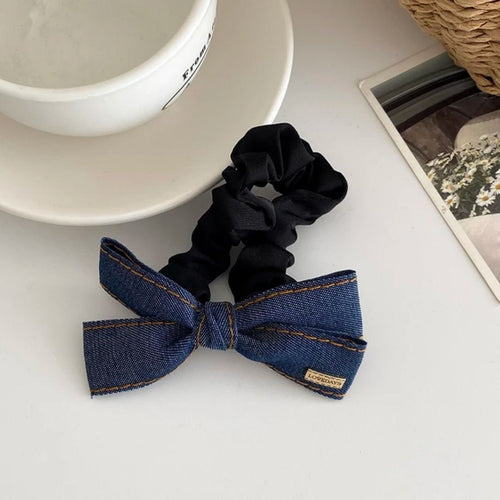 Retro Denim scrunchie Tie
