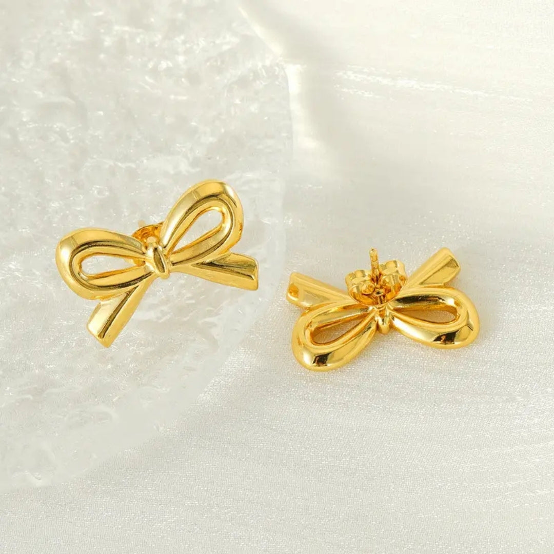 Golden Bow Earrings