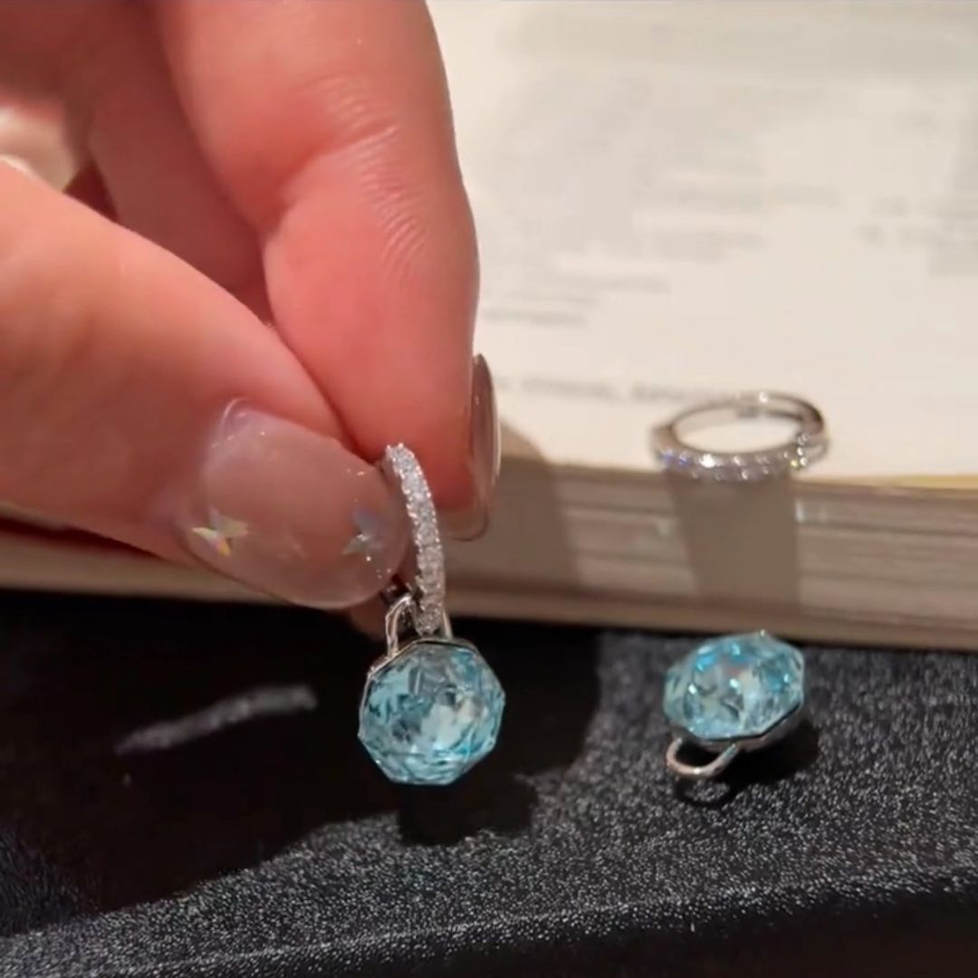 Blue Lagoon Hoops Earring