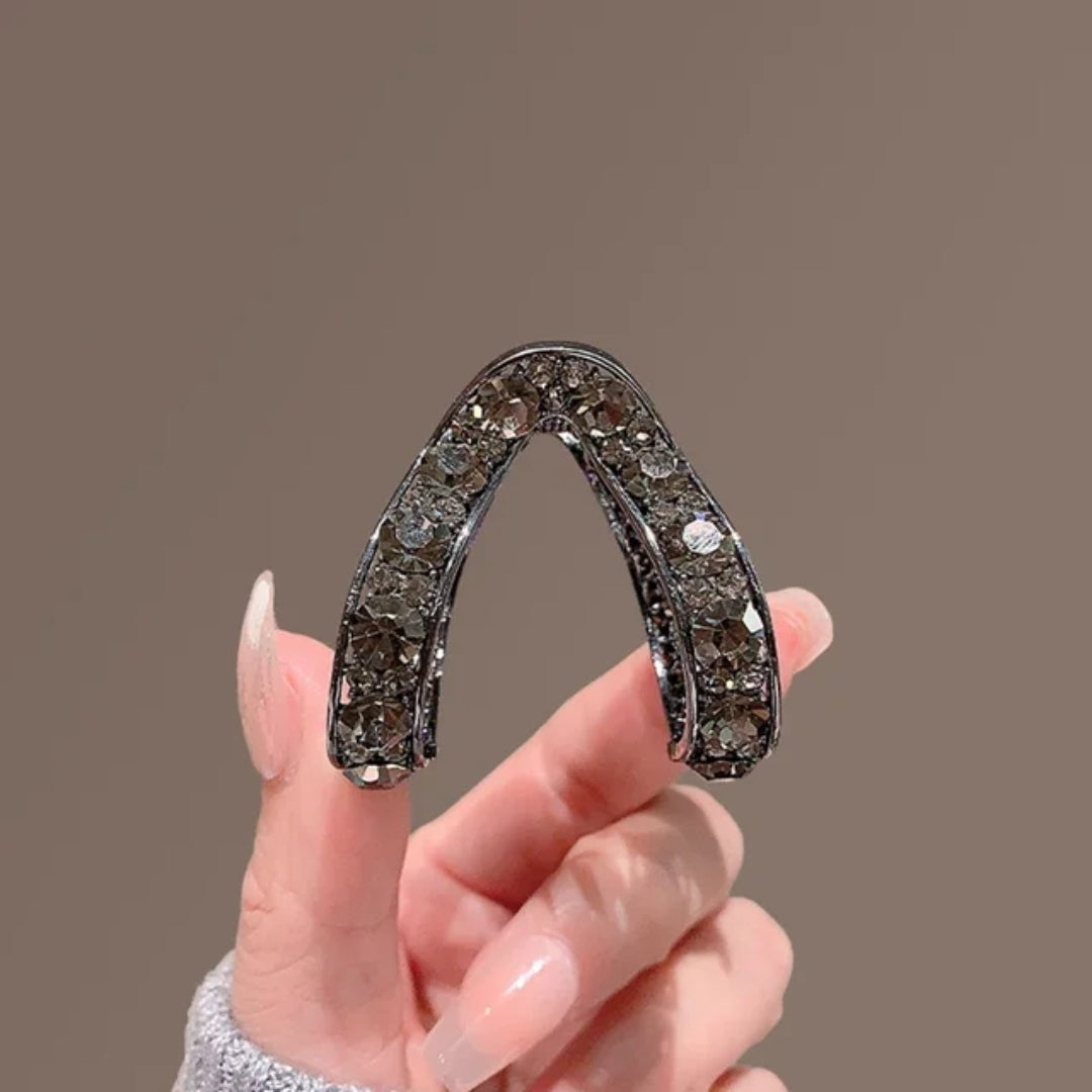 Crystal Crescent Hair Claw