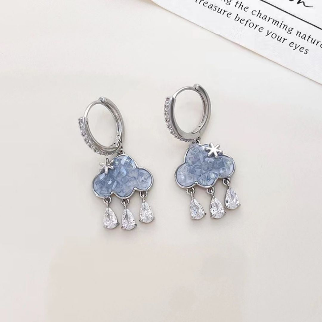 Crystal Rain Clouds Earrings
