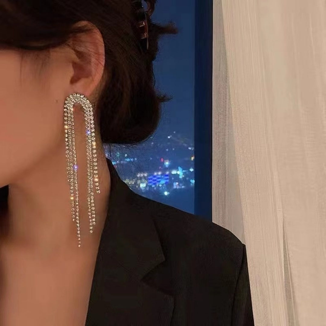Rhinestone Drop Earrings