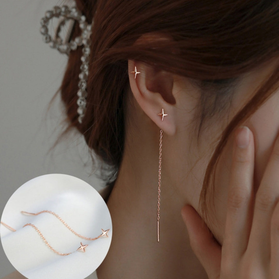 Starfall Ear Threads Earrings