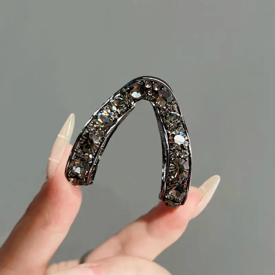 Crystal Crescent Hair Claw