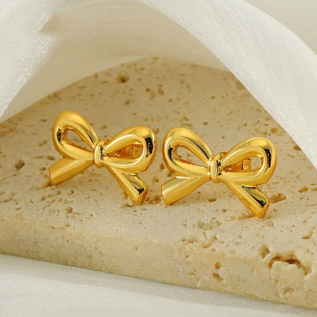 Golden Bow Earrings