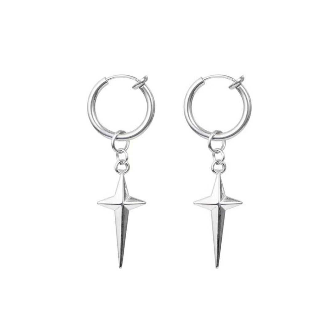 Silver Cross Earrings