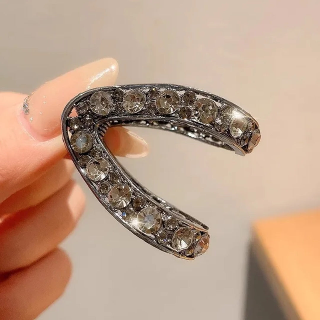Crystal Crescent Hair Claw