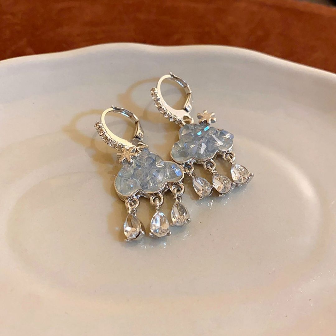 Crystal Rain Clouds Earrings