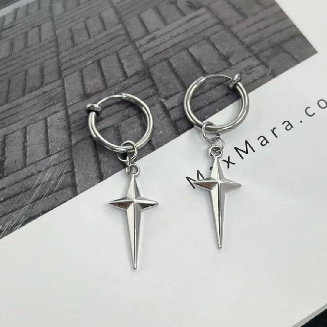 Silver Cross Earrings