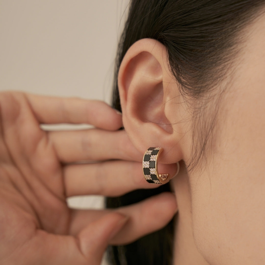 Tuxedo Twinkle Earrings
