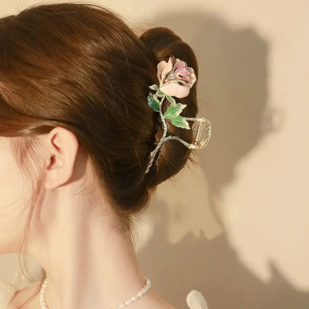 Elegant Rose Hair Claw