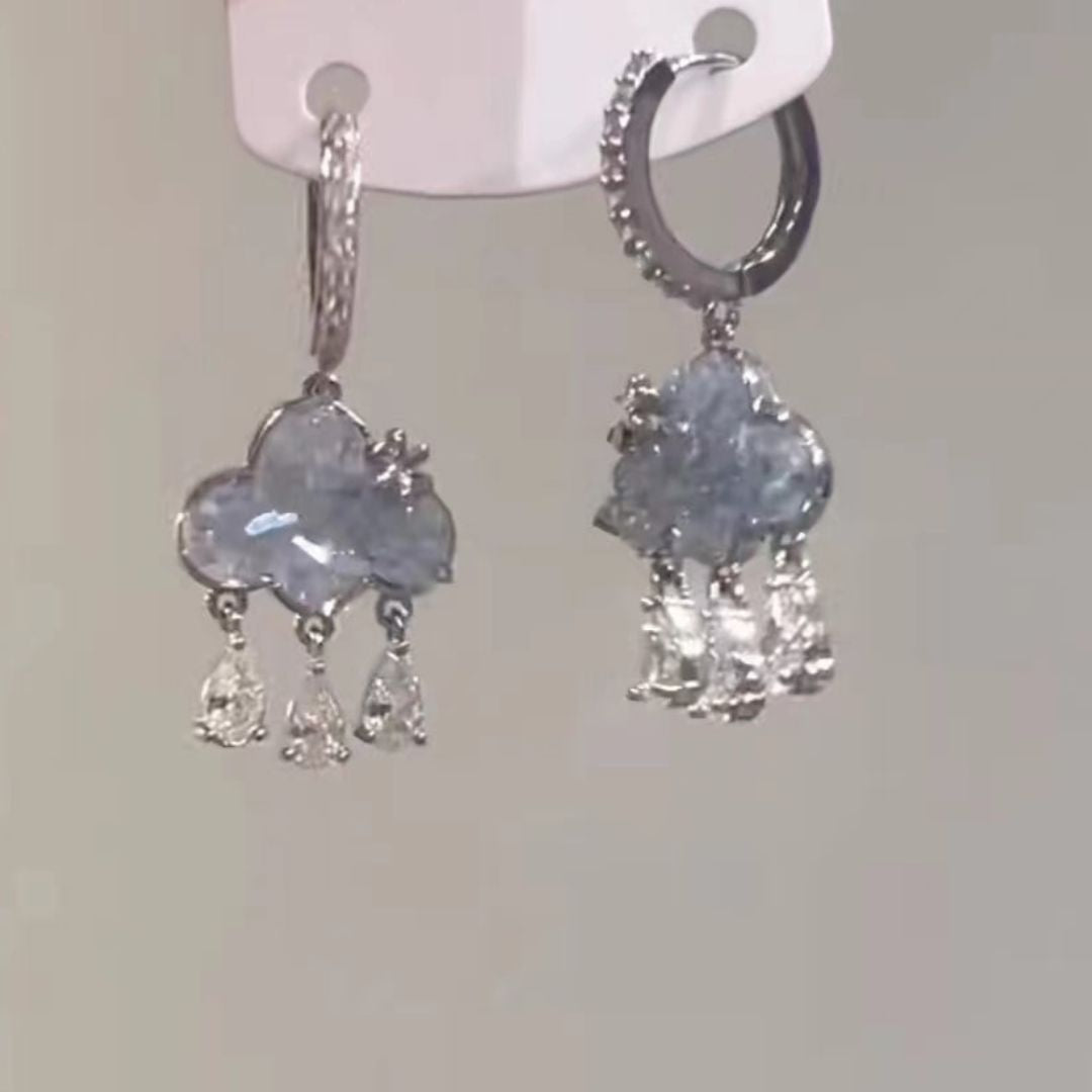Crystal Rain Clouds Earrings