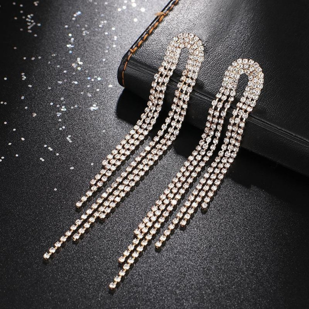 Rhinestone Drop Earrings