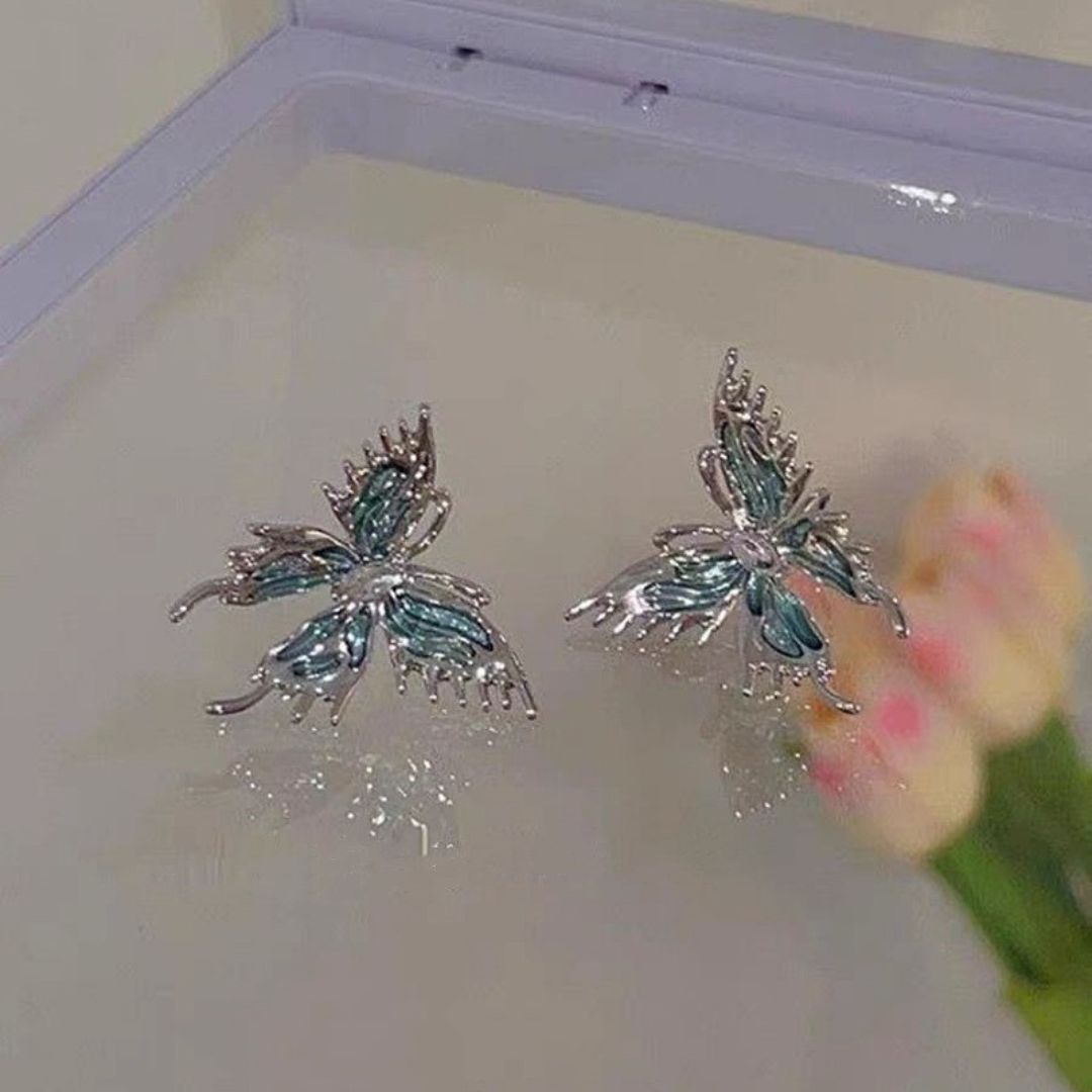 Shimmering Morpho Earrings