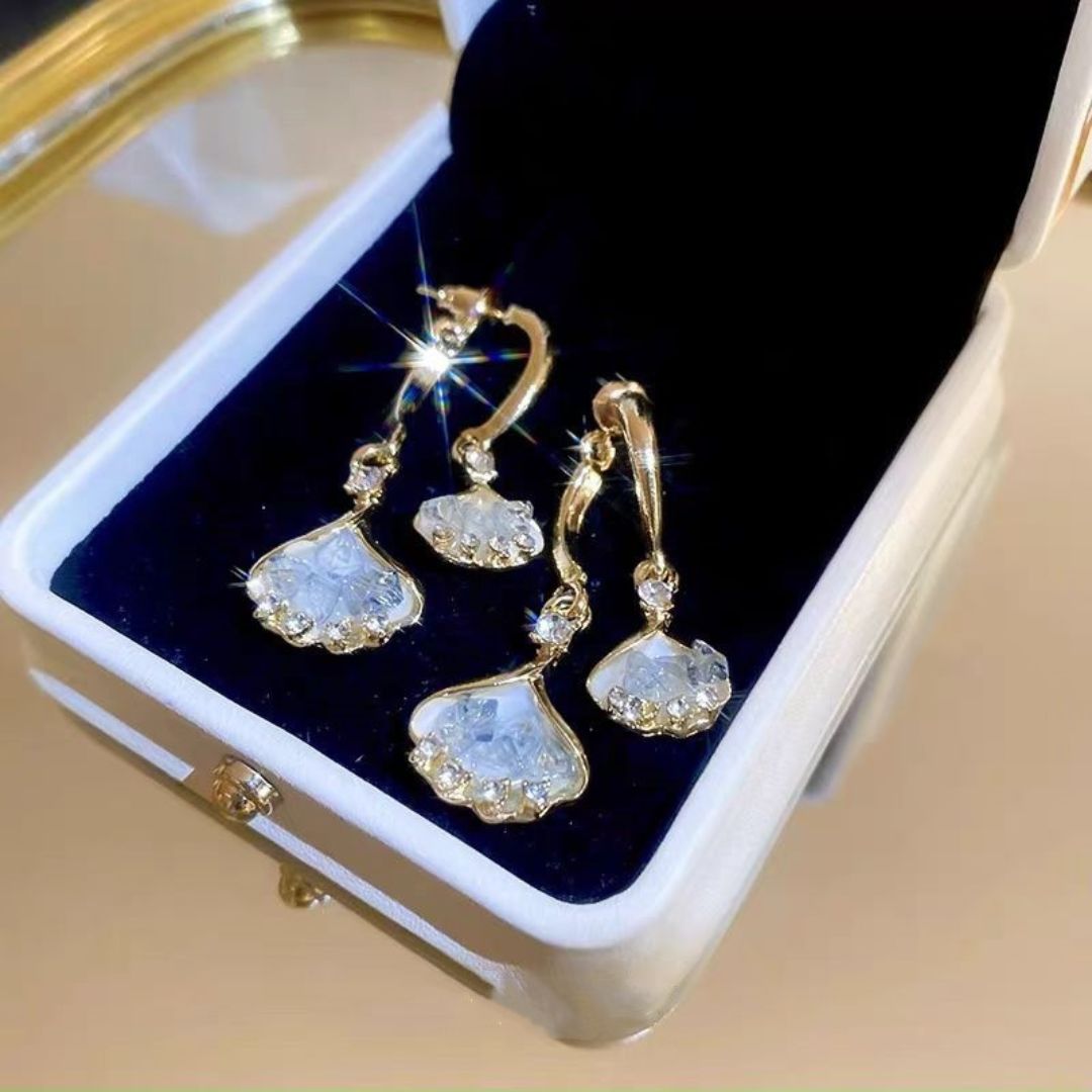 Frosted Petal Dangles Earrings