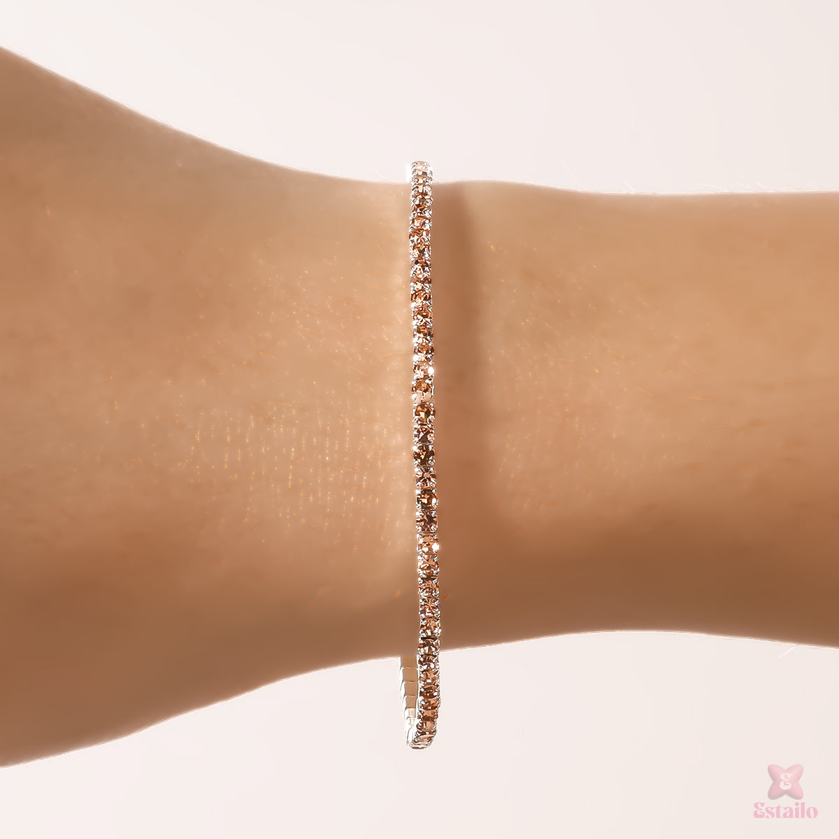 Light Peach Shimmer Bracelet