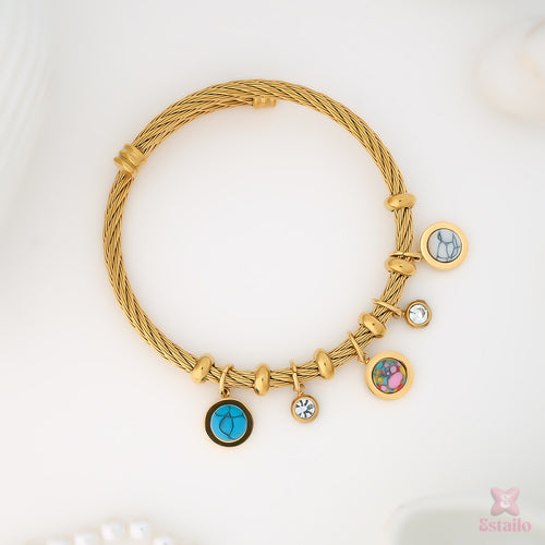 Golden Gaze Statement Bracelet