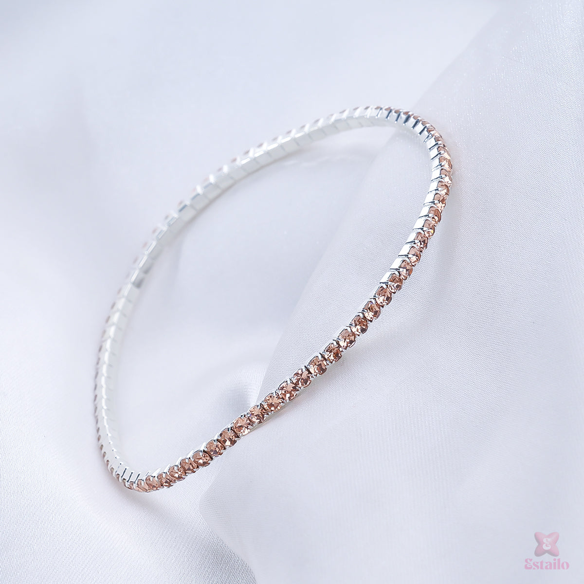 Light Peach Shimmer Bracelet