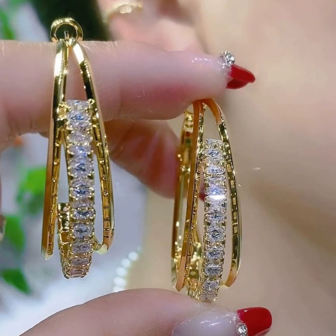 Dazzling Diamond Hooplets Earrings