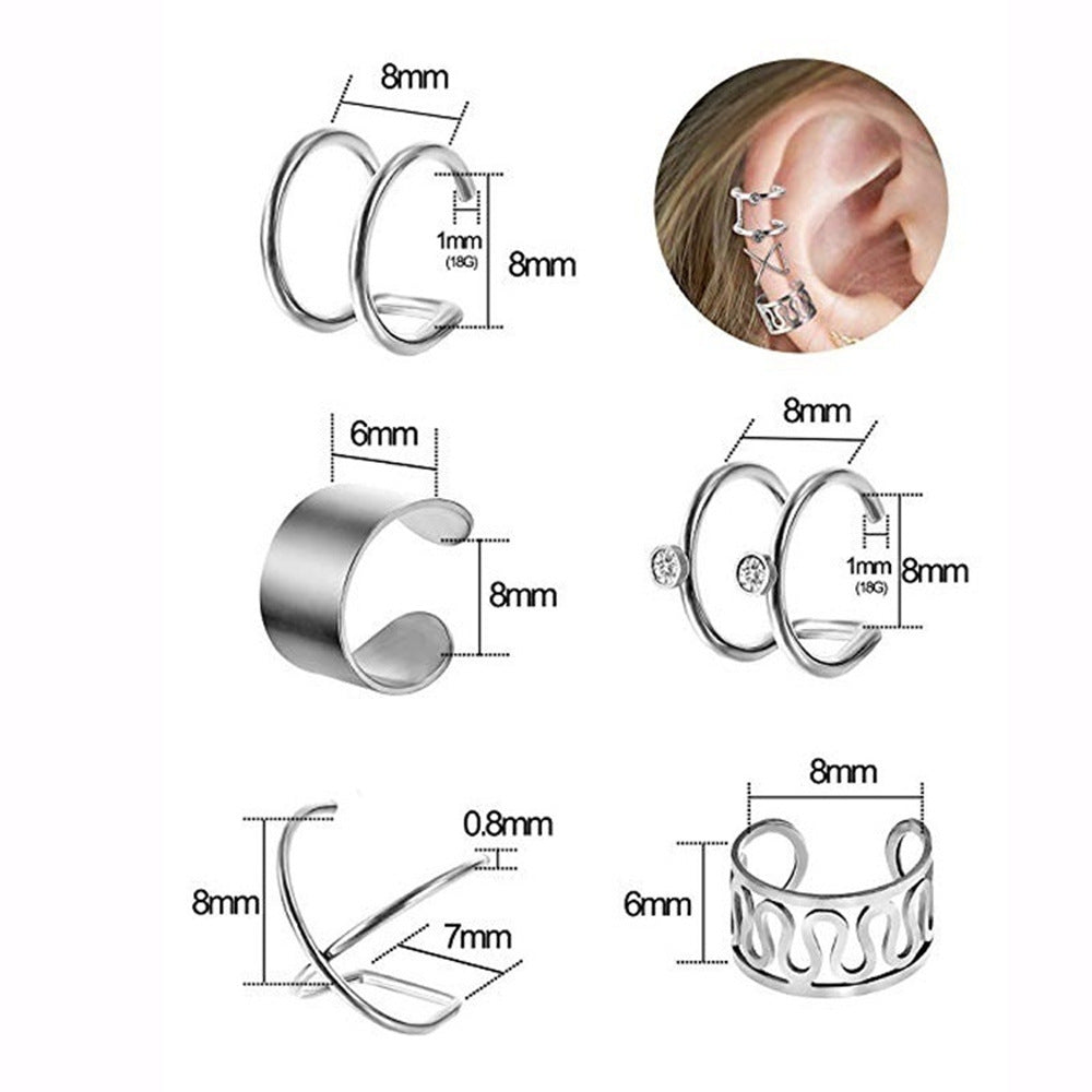 Sleek Line EarCuff Earring Set (Both)