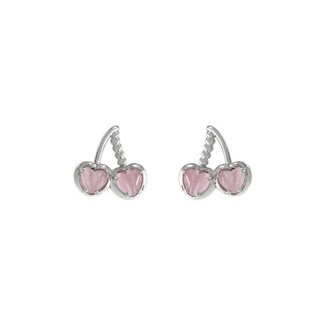 Pink Blossom Cherries Earrings