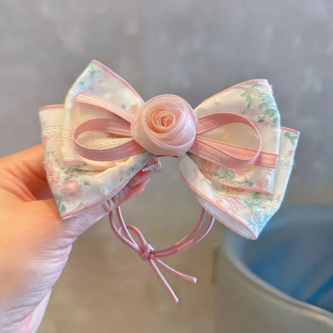 Pink Posy Hair Tie