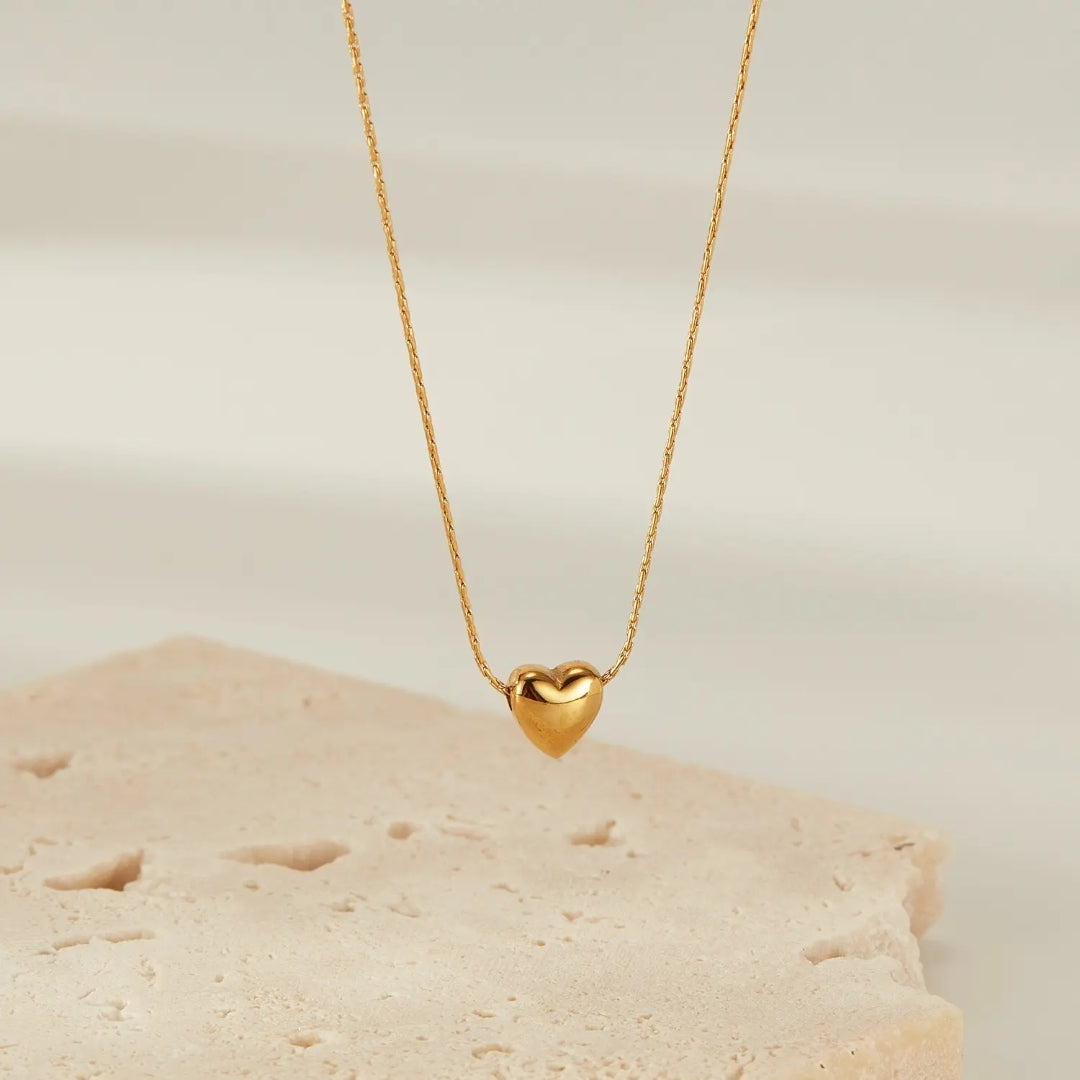 Minimalist Heart Charm Necklace