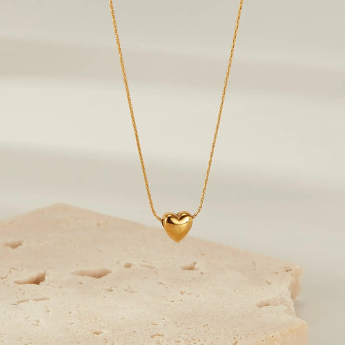 Minimalist Heart Charm Necklace