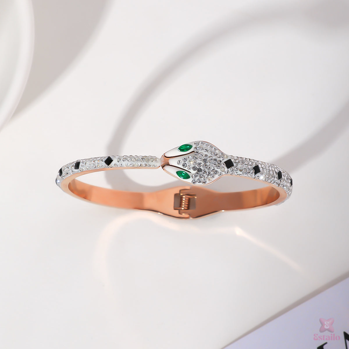 Serpentine Shimmer Cuff Bracelet