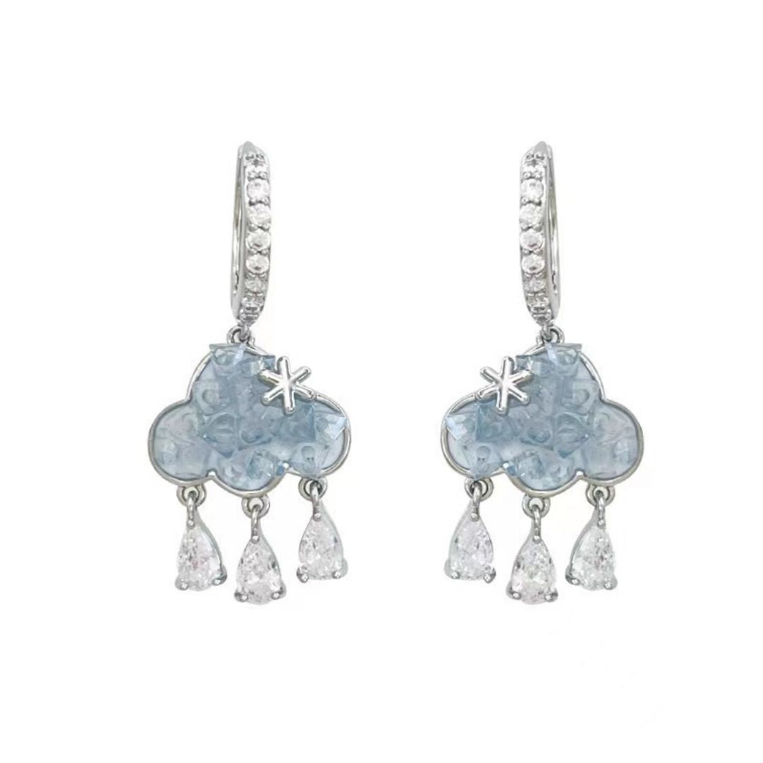 Crystal Rain Clouds Earrings