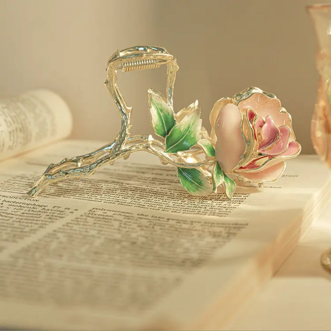 Elegant Rose Hair Claw