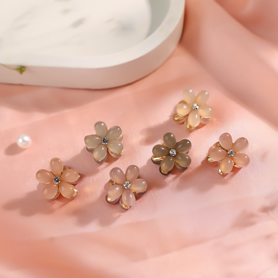 Mini Flower Hair Clips (pack of 4)