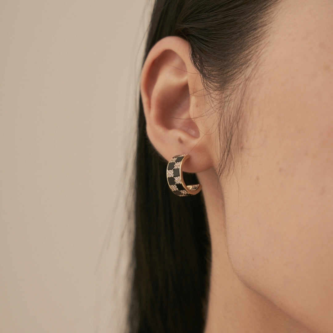 Tuxedo Twinkle Earrings
