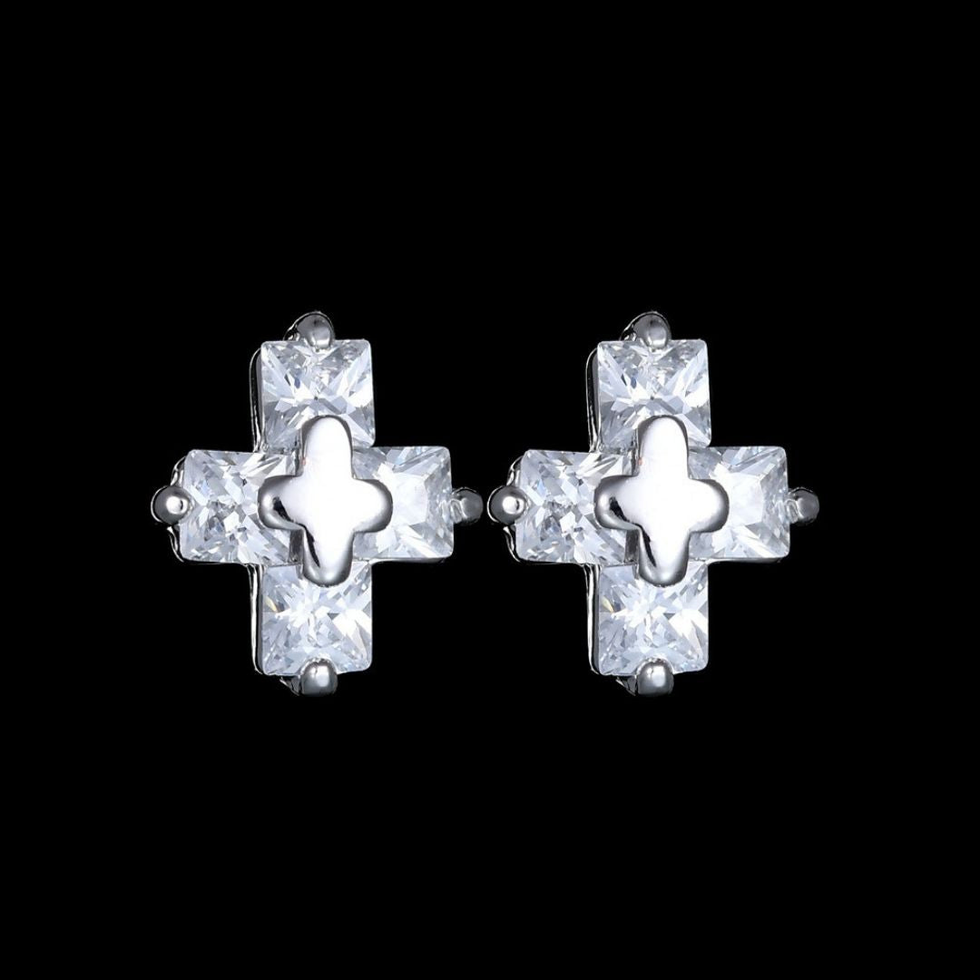 Novatrix Elegant Crystal Studs Earrings