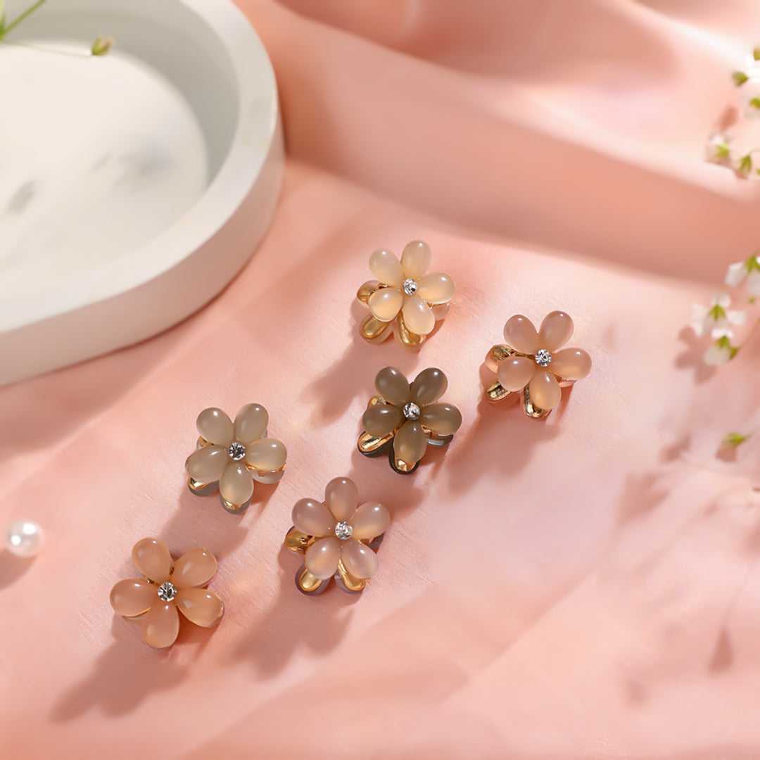 Mini Flower Hair Clips (pack of 4)