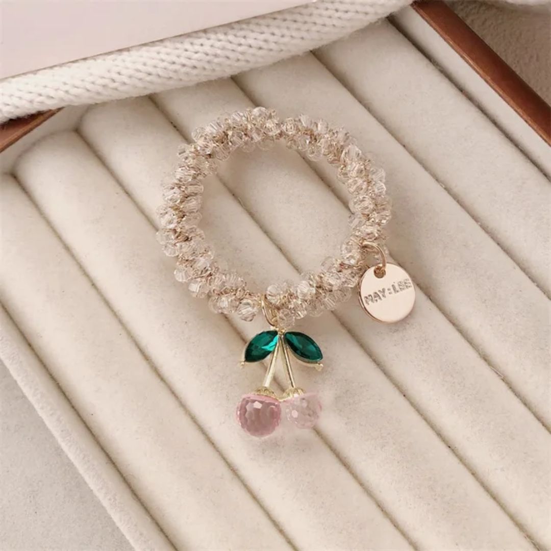 Crystal Cherries Hair Tie