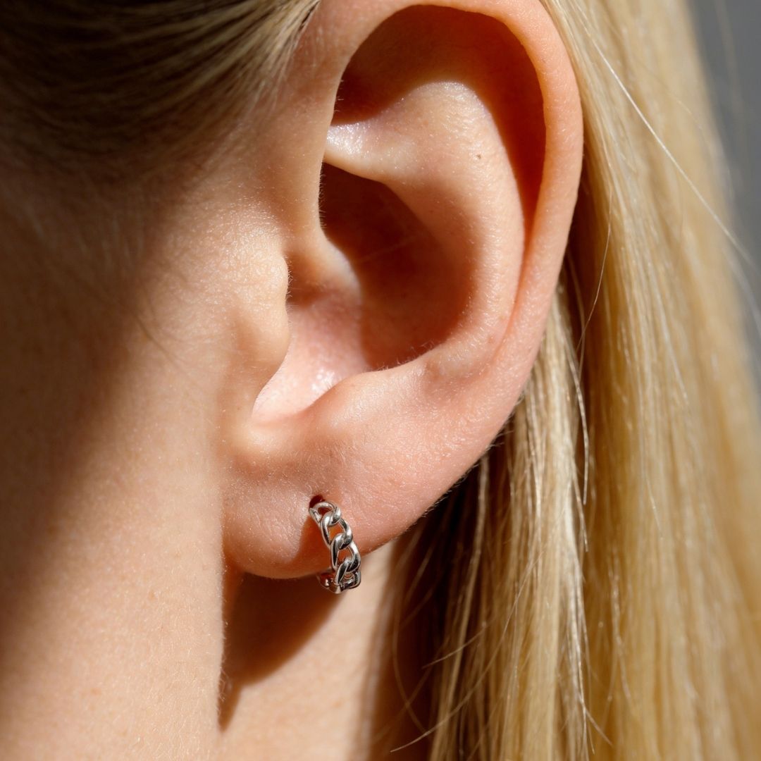 Gray-Glaze Chains Earrings