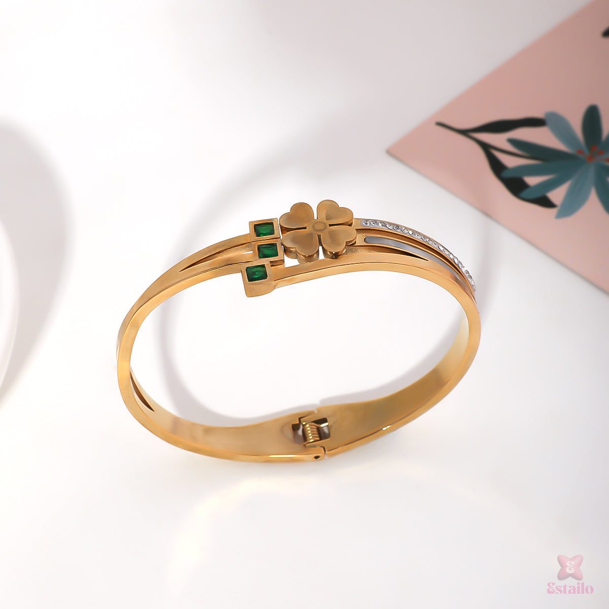 Emerald Clover Bracelet
