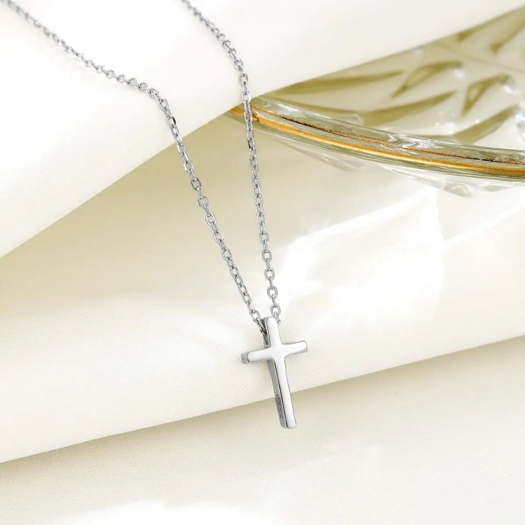 Silver Cross Statement Necklace