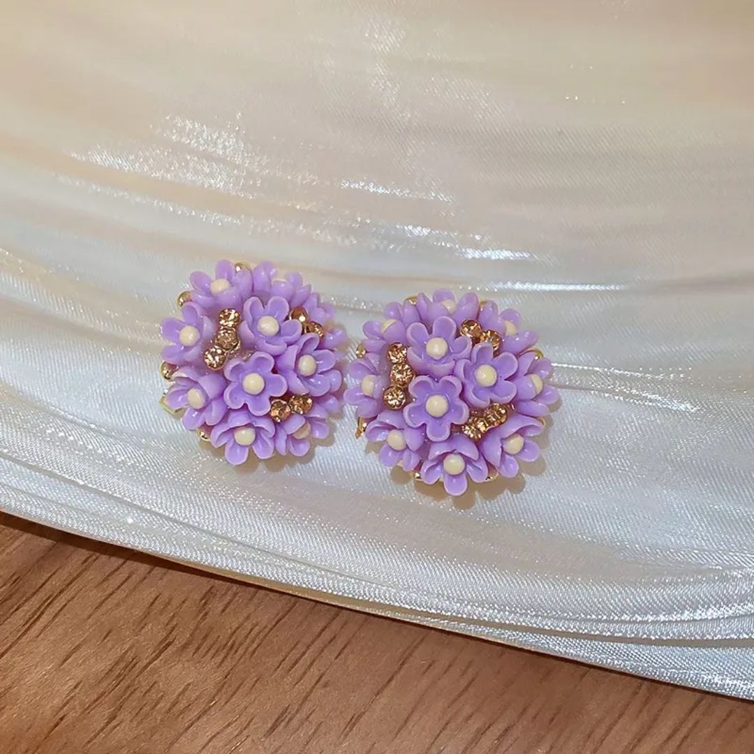 Bloomy Whirly Hoops Earrings